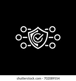 Protection and Safety Icon. Security concept with a shield. Isolated Illustration. App Symbol or UI element.