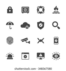 Protection, safety and security icons