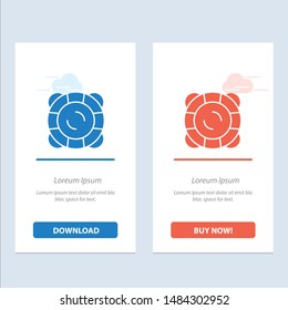 Protection, Safety, Support, Float  Blue and Red Download and Buy Now web Widget Card Template. Vector Icon Template background