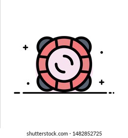 Protection, Safety, Support, Float  Business Flat Line Filled Icon Vector Banner Template