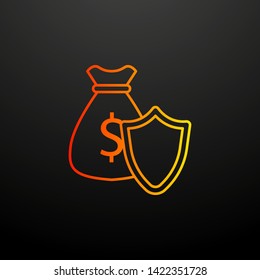 protection of savings nolan icon. Elements of insurance set. Simple icon for websites, web design, mobile app, info graphics