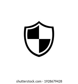 Protection, security icon. Safety shield symbol for computer data privacy and cybersecurity concepts.