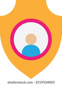 Icono de seguridad de protección Ilustración plana de Vector