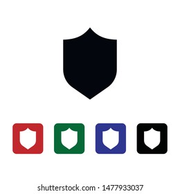 Protection, security, shield, icon, flat. Element of security for mobile concept and web apps illustration. Thin flat icon for website design and development, app. Vector icon