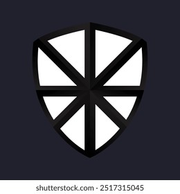 Protection, security shield silhouette icon or logo