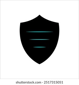 Protection, security shield silhouette icon or logo