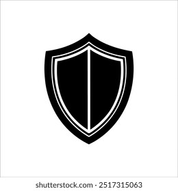 Protection, security shield silhouette icon or logo