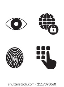 Iconos vectoriales de protección y seguridad
