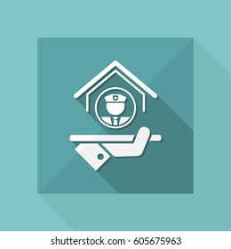 Protection services - Vector web icon