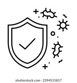 protection shield block pollution icon