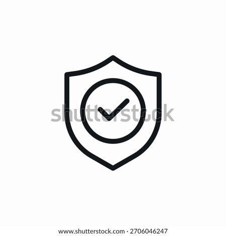 protection shield check mark icon sign vector