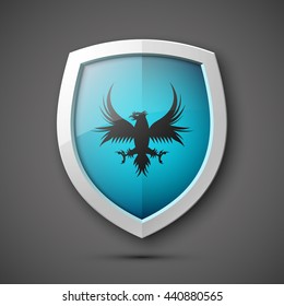 Protection shield concept Coat of arms. Vector illustration.