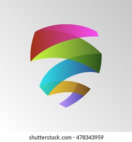 Protection shield concept. Shield logo. Modern design colored protection shield. Protect icon 