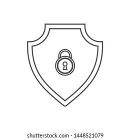 protection shield Flat Color Icon Vector template