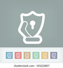 Protection shield icon