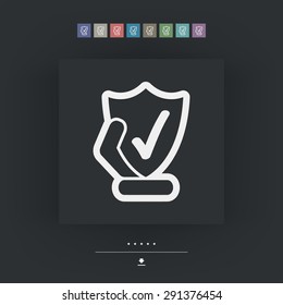 Protection shield icon