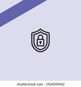 Schutzschildsymbol auf violettem Hintergrund
