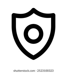 Diseño de icono de escudo de protección, listo para usar Vector