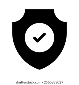 Protection shield icon design, ready to use vector