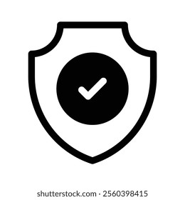 Protection shield icon design, ready to use vector