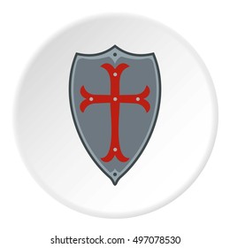 Protection shield icon. Flat illustration of shield vector icon for web design