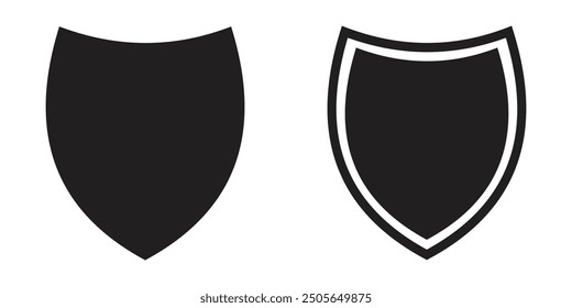 Protection shield icon isolated on white background. Shield icon.
