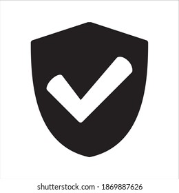 Protection Shield Icon Vector Logo Template Illustration