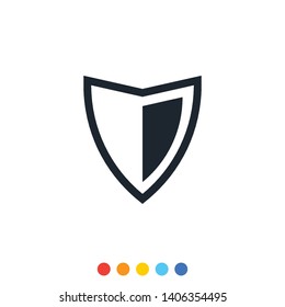 Protection shield icon,Interception icon,Antivirus icon.