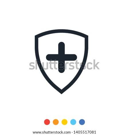 Protection shield icon,Interception icon,Antivirus icon.