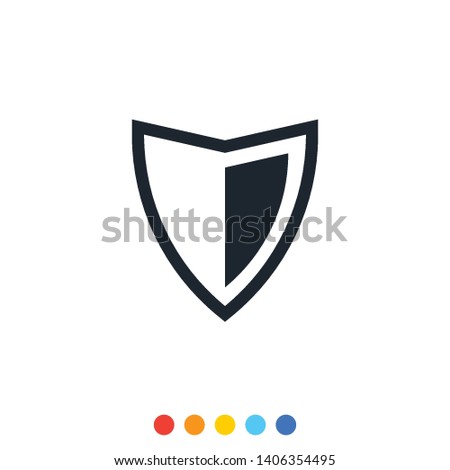 Protection shield icon,Interception icon,Antivirus icon.