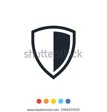 Protection shield icon,Interception icon,Antivirus icon.