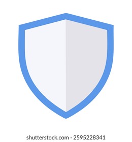 Protection shield isolated on a white background. Safety guard icon vector illustration. 