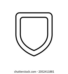 protection shield line icon vector design, editable stroke line icon
