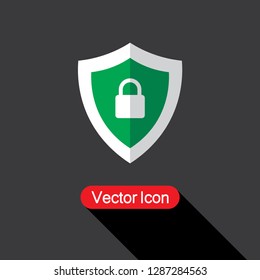 Protection Shield With Lock Icon Vector Illustration Eps10