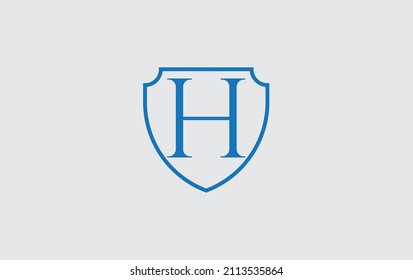 Protection and shield logo art design for your brand and business with alphabet H