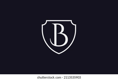Protection and shield logo art design for your brand and business with alphabet B