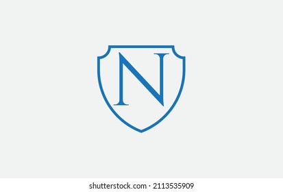 Schutz- und Schild-Logo-Design für Ihre Marke und Ihr Unternehmen mit Alphabet N