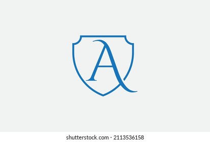 Schutz und Schild Logo-Design für Ihre Marke und Ihr Unternehmen mit Alphabet A