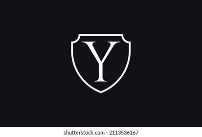 Protection and shield logo art design for your brand and business with alphabet Y