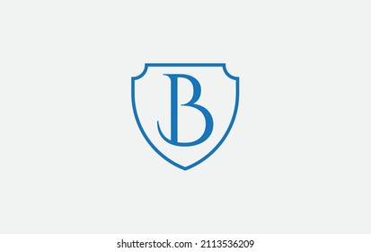 Protection and shield logo art design for your brand and business with alphabet B
