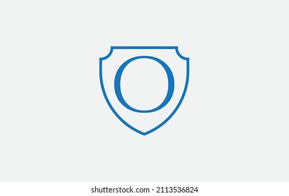 Protection and shield logo art design for your brand and business with alphabet O