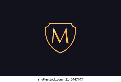 Protection and shield logo design vector  with the letter and alphabets