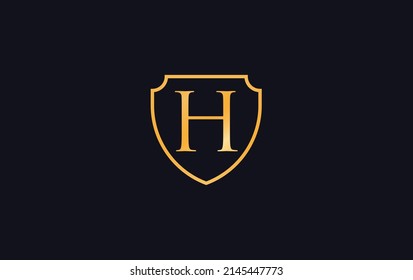Protection and shield logo design vector  with the letter and alphabets