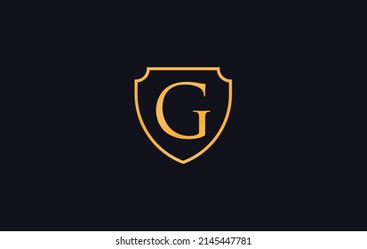 Protection and shield logo design vector  with the letter and alphabets