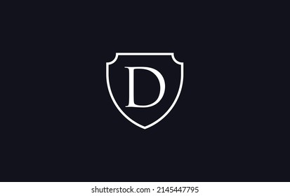 Protection and shield logo design vector  with the letter and alphabets