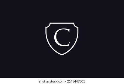 Protection and shield logo design vector  with the letter and alphabets