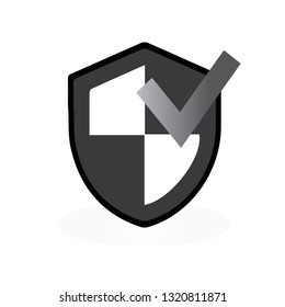 protection shield logo and security vector vector illustration isolated on white background. Shield icon. Shield protection 
