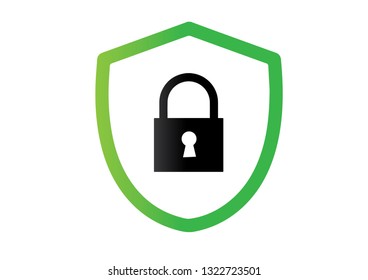 protection shield logo and security vector vector illustration isolated on white background. Shield icon. Shield protection