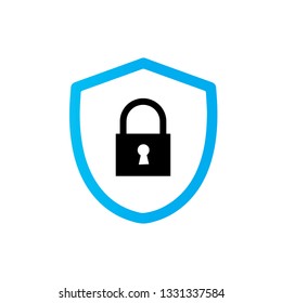 protection shield logo and security vector vector illustration isolated on white background. Shield icon. Shield protection