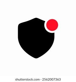 protection shield notification icon sign vector